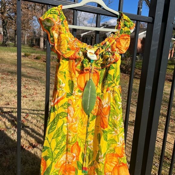 FARM Rio Tangerine Midi Dress NWT - Picture 11 of 16